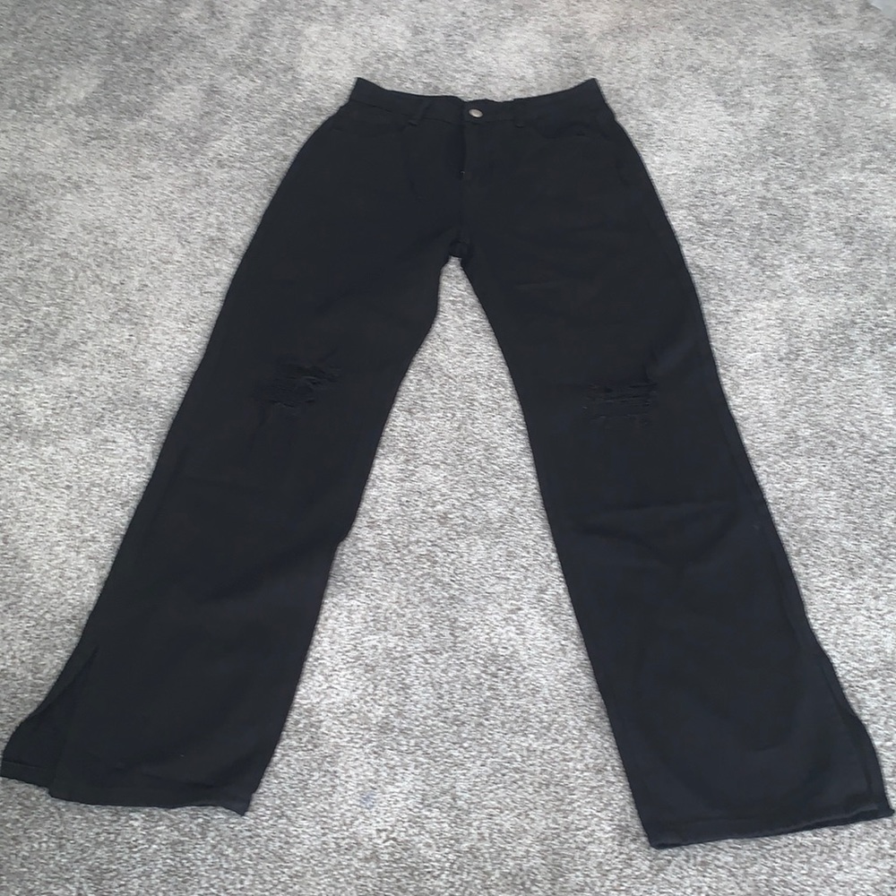 Jeans (black, ripped)